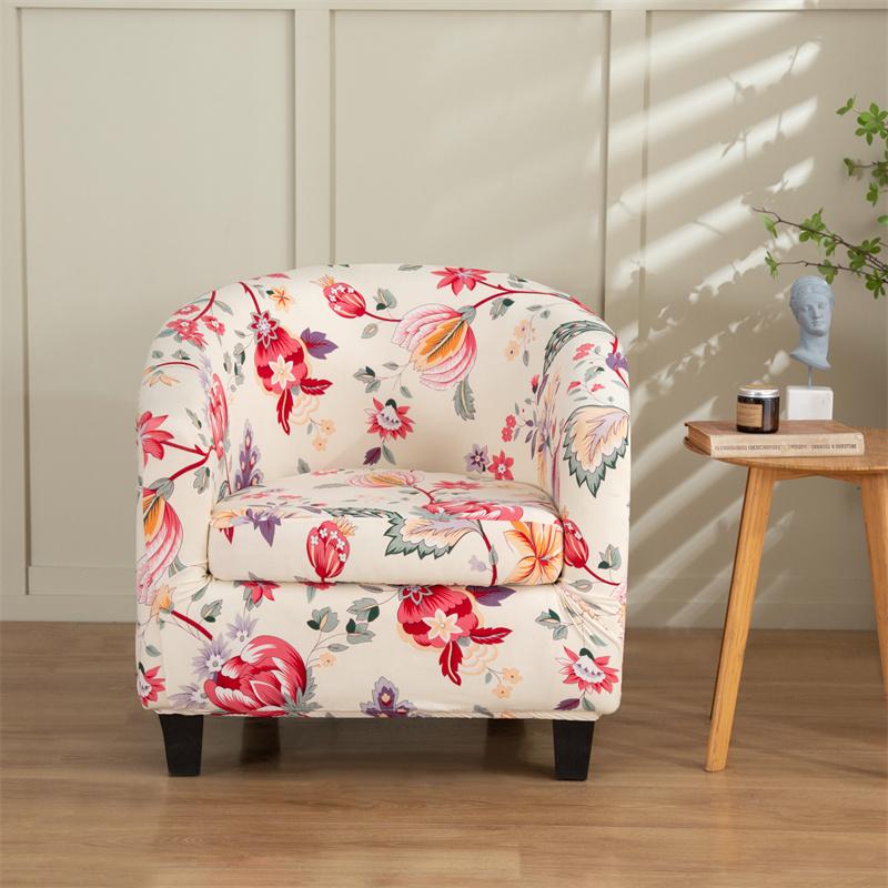 Spandex Stretch Tub Chair Cover Club Chair Cover Bar Small Sofa Slipcovers Bar Counter Couch Slipcover With Seat Cushion Covers