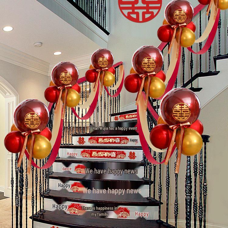 Stainless Steel Balcony & Stair Handrail Decor Set for Outdoor Weddings
