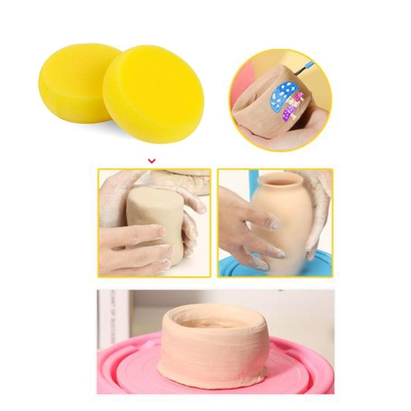 25Pieces Round Absorbent Sponges 7cm Washable Synthetic Sponges Watercolor Sponges for Ceramic Art Craft Face Painting