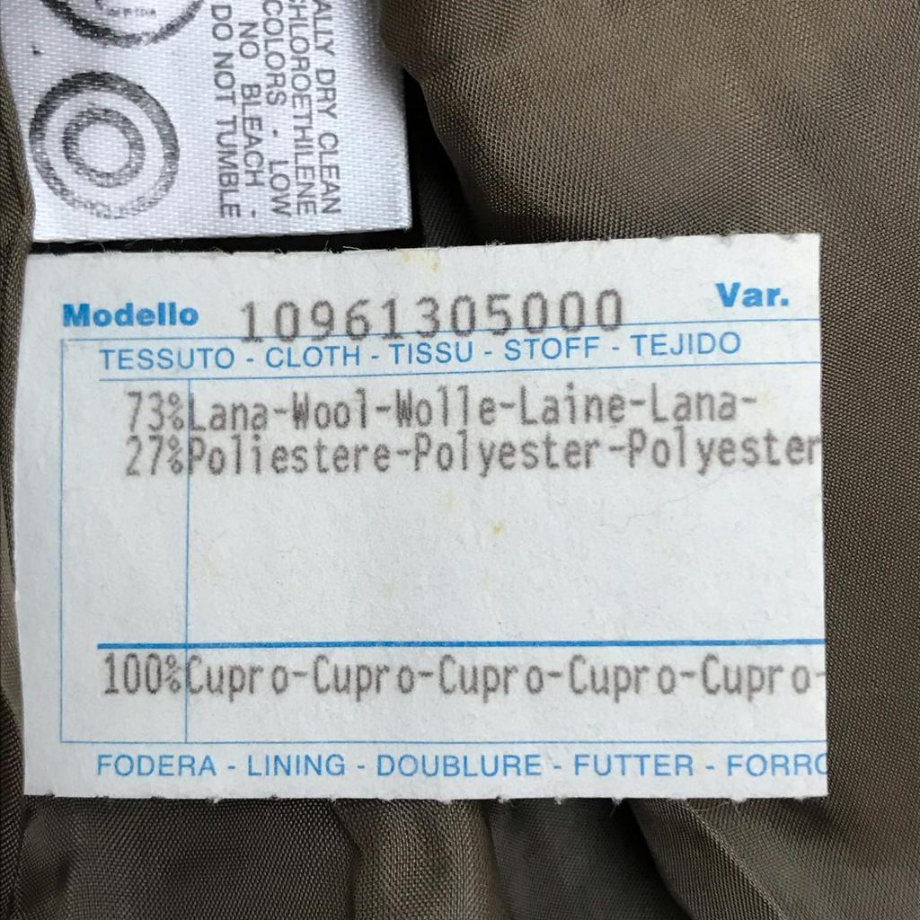 MAX MARA Italy Pantsuit Set Women’s L J42 Mao Collar Zip Jacket Brown(USED)