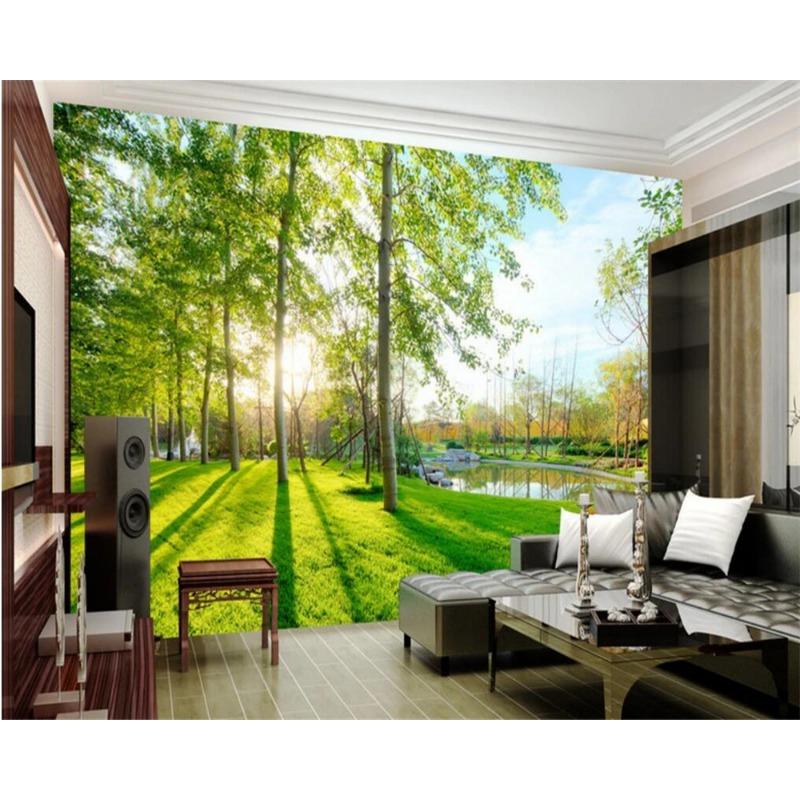 Modern Simple Wallpaper 3d Pastoral Landscape Wallpaper Living Room Bedroom Sofa Background Decor Wallpaper