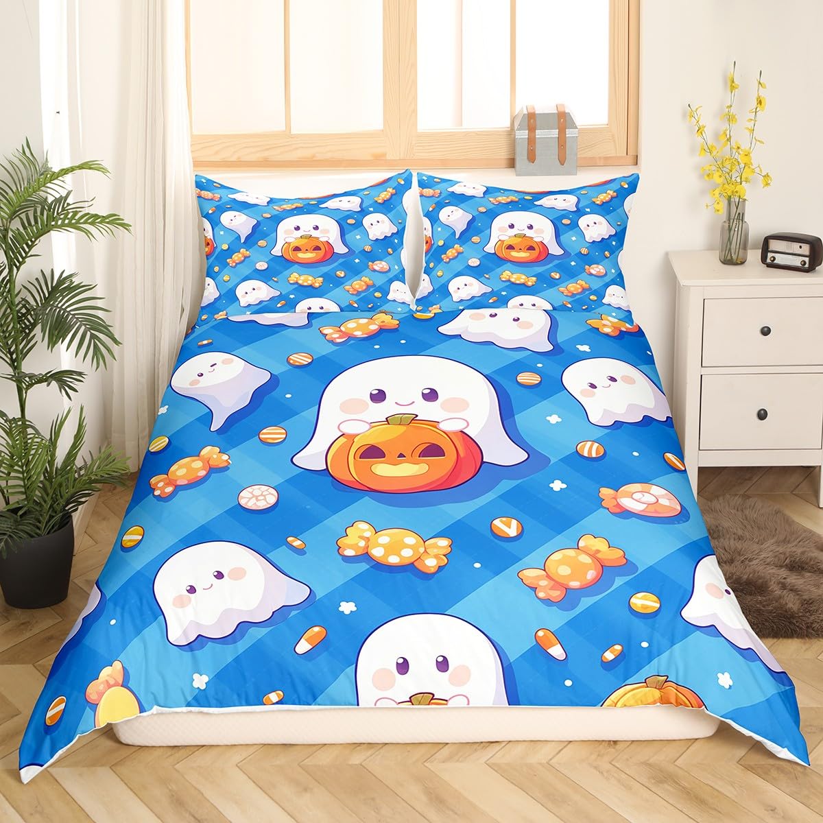 

Candy Duvet Covers For Kids Boys Girls Queen King Size Lightweight Down Room Decor 2 Pillowcases And 1 Duvet Cover No Comforter EU Single(135*200cm)3pcs