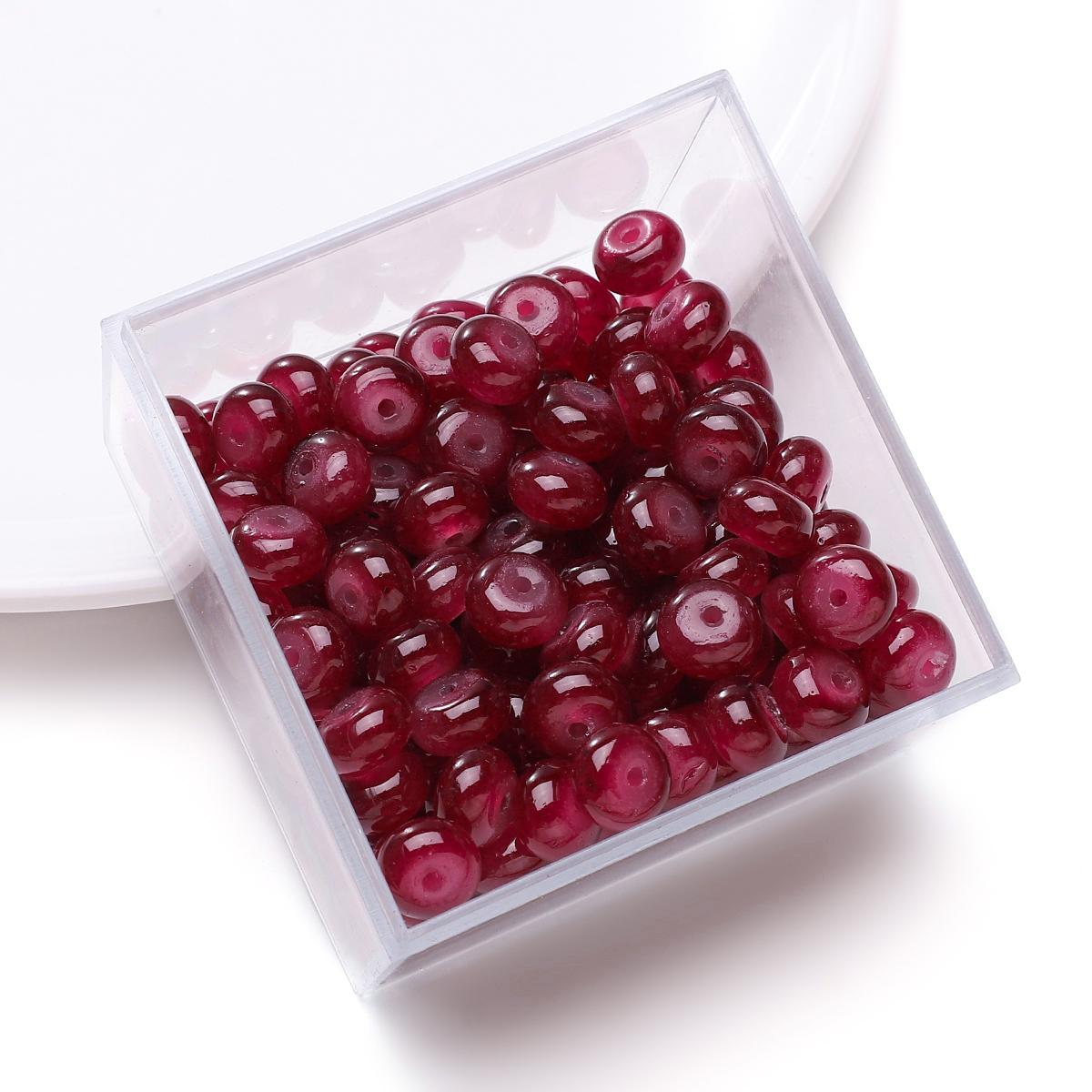 

25 шт. хрустальные стеклянные бусины, свободные разделительные бусины для изготовления ювелирных изделий своими руками, браслет, ожерелье вино красного