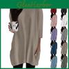 34 Casual Sleeve Shirts Womens Fashion Print Tunic Tops With Pockets