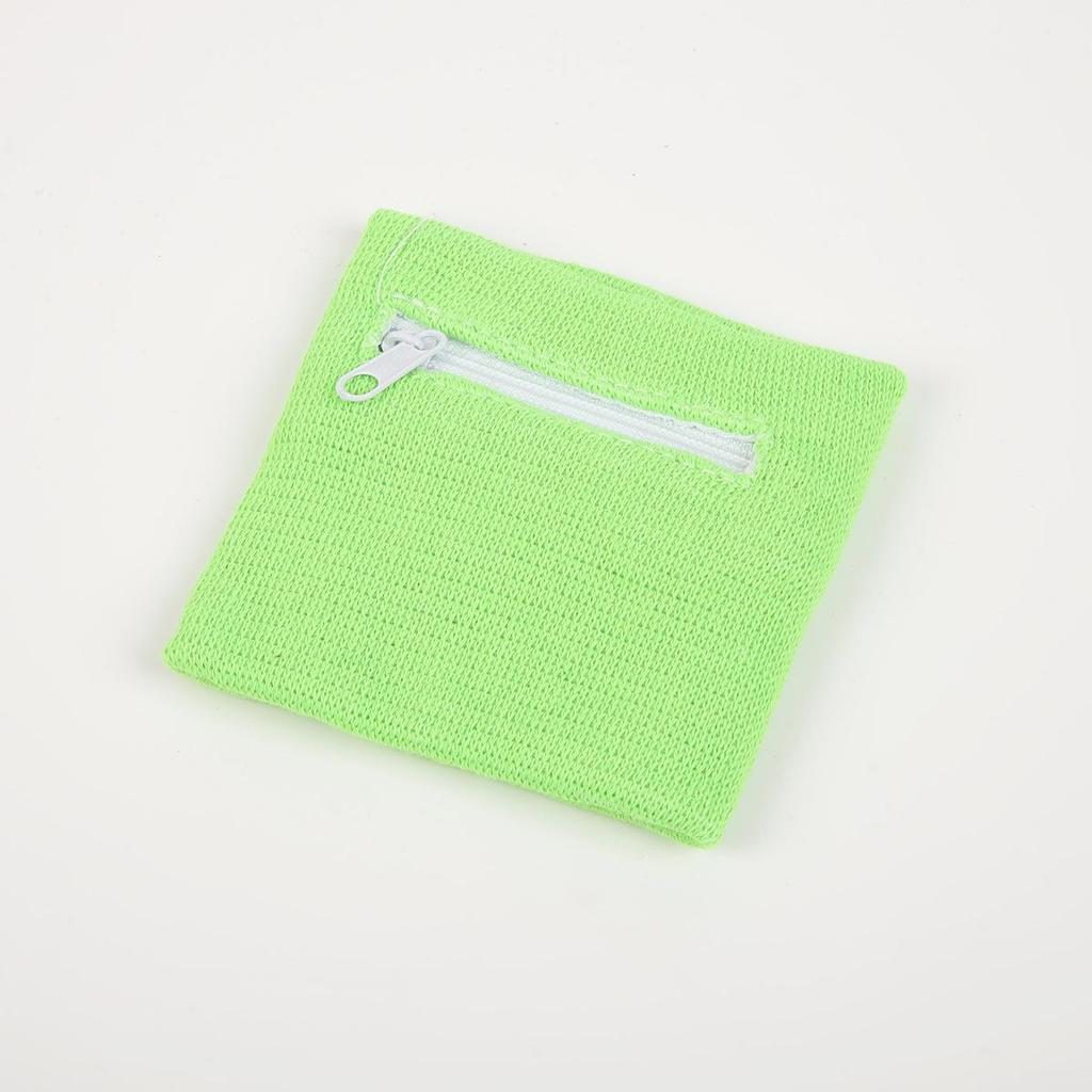 Breathable Cotton Sports Wrist Guard with Zipper Pocket for Running & Cycling