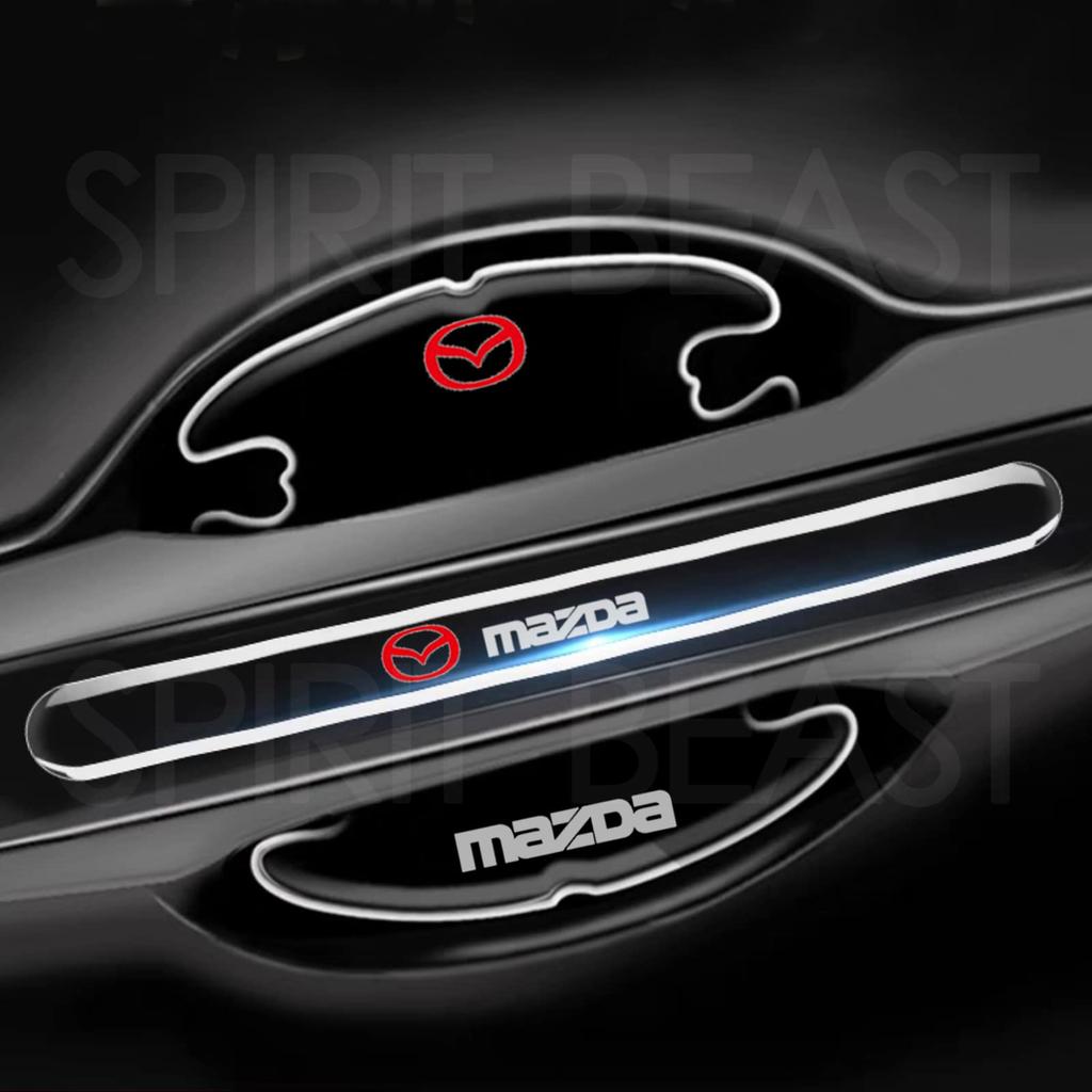 SPIRIT BEAST Mazda Door Handle Protector for Scratch Transparent Atenza, Axela, CX-3 MS, CX-4, CX-5, CX-8 - Prevention, (Mazda, A)