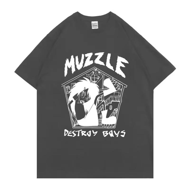 Limited Destroy Boys Muzzle T-shirt Unisex Fashion Vintage Short Sleeve Tshirt Men Women's Casual Oversized Crewneck T Shirts