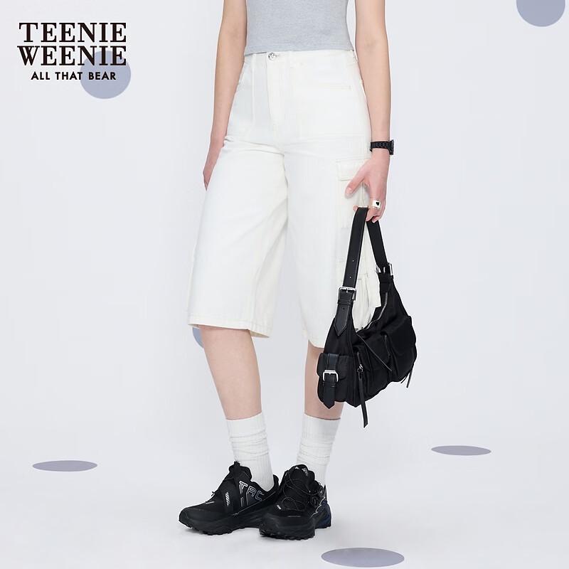 Teenie Weenie Women's Bear Letter Denim Shorts