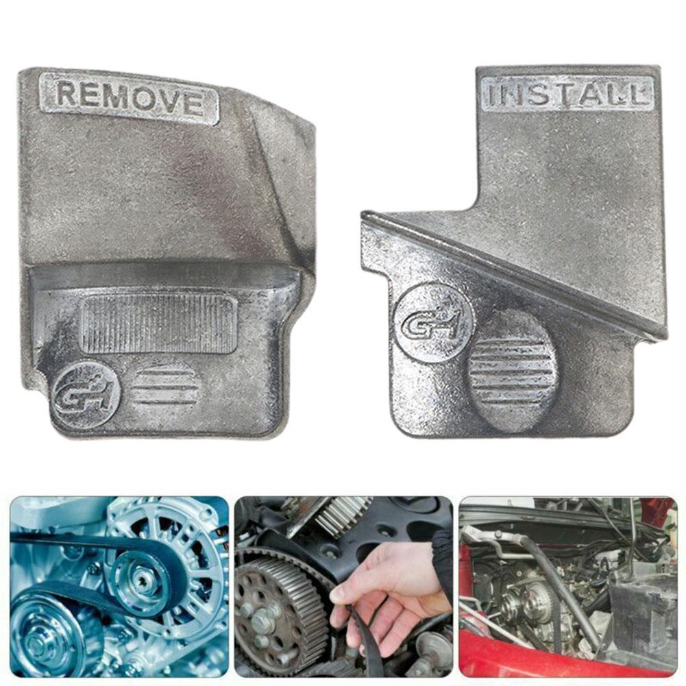 2pcs Stretch Auxiliary Aux Belt Removal Installer Tool Set Automobile Ribbed Drive Belt Remover Installation Aid Car Accessories