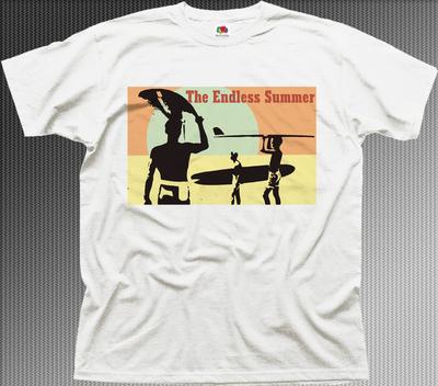 The Endless Summer Surfing Surf Hawaii Siargao White Cotton T-shirt OZ9899