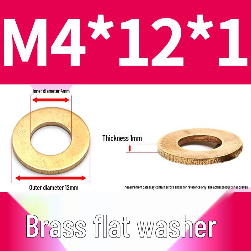 Brass and Copper Shim Washers: Sizes M2-M20