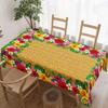 Tropical Floral Rectangle Table Cloth for Table Decor Kitchen Dining Waterproof Reusable Tablecloth for Table Indoor Outdoor