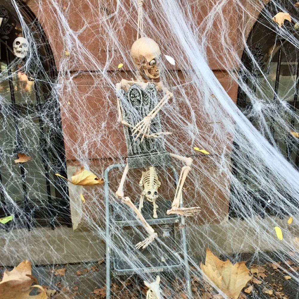 3/6/10 Meters Glow in The Dark Spider Web Polyester Halloween  Cobwebs  Home/Outdoor Decor