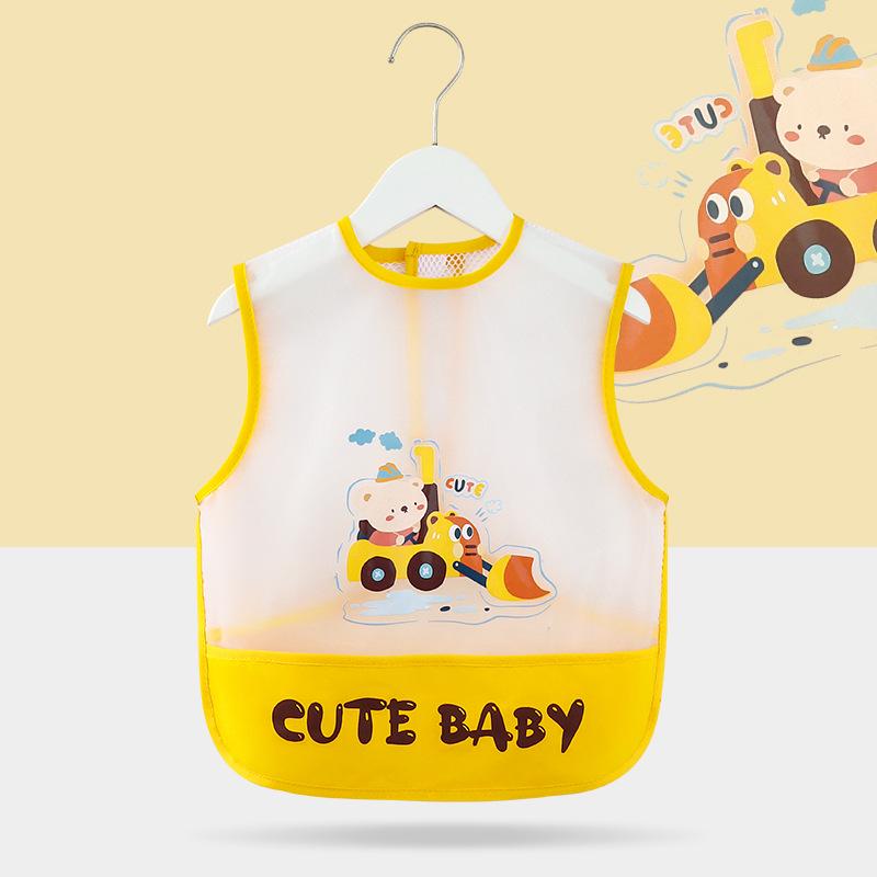 Breathable Mesh Baby Bib: Waterproof, Wash-Free, Anti-Dirty Eating Smock for Infants & Children