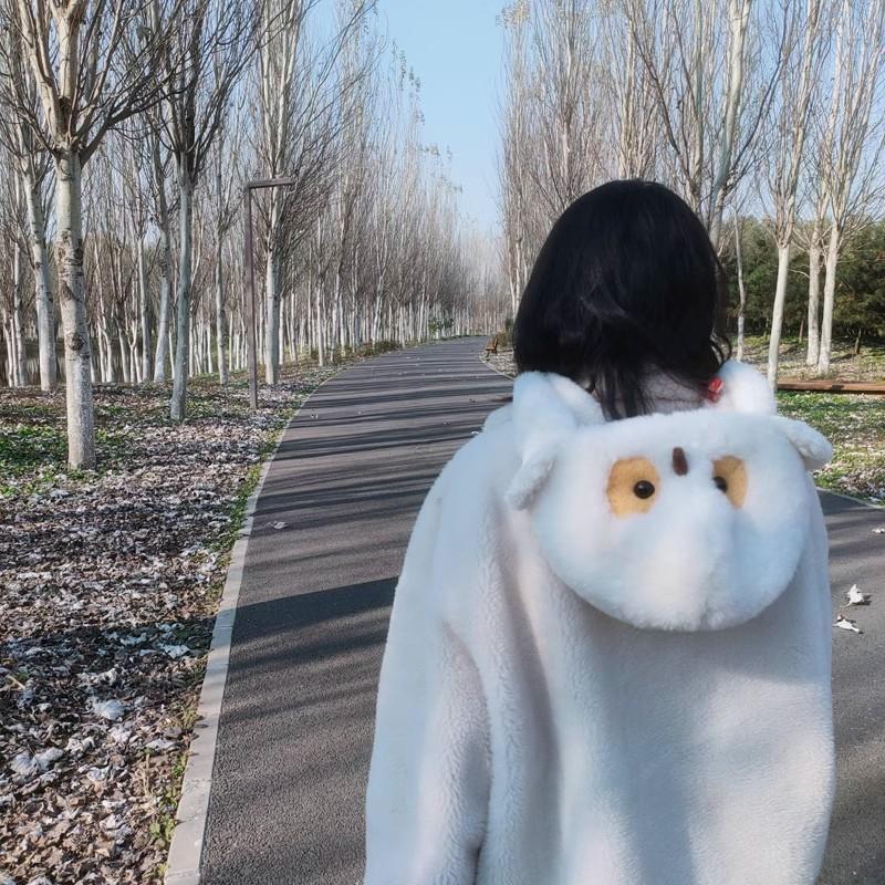 Warm Owl Plush Ear Cap Winter New Thickened Ski Cap Personality Cute