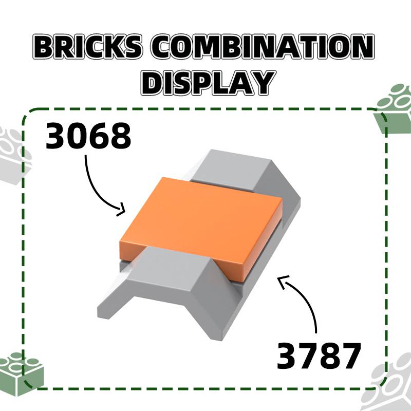 Non-Toxic 3787 100G/80Pcs 2X4 Car Fender Block Moc Color Arched Accessories Compatible With Bricks Diy Children'S Toy Assembly Gift