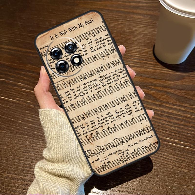 Sheet Music For OnePlus 15 13 12 11 15R 13R 12R 8T 10T 13T Case For OnePlus Nord 5 CE 2 3 4 Lite N20 N30
