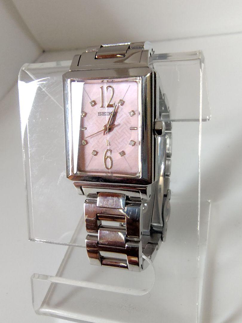 

[USED] Battery replaced, rare Seiko Lucia 8-piece diamond watch with mother-of-pearl dial