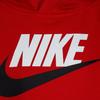 Nike Dziecięca bluza z kapturem dzianinowa sportowa casual z nadrukiem logo Dziecięce bluzy Czerwona CV9336-657