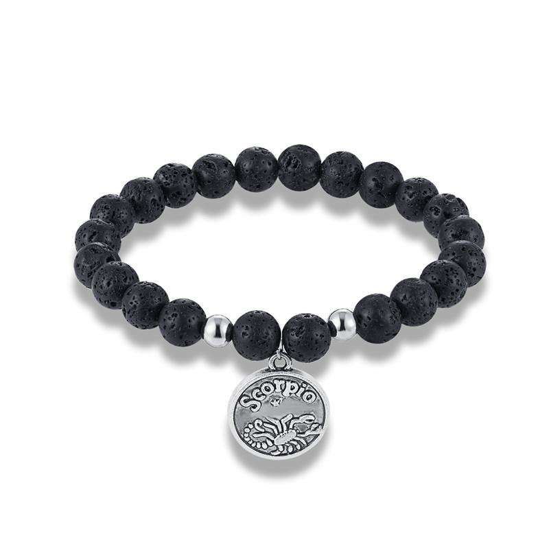Jewelry Bracelet 12 Constellations With Volcanic Stone Couple Bracelet