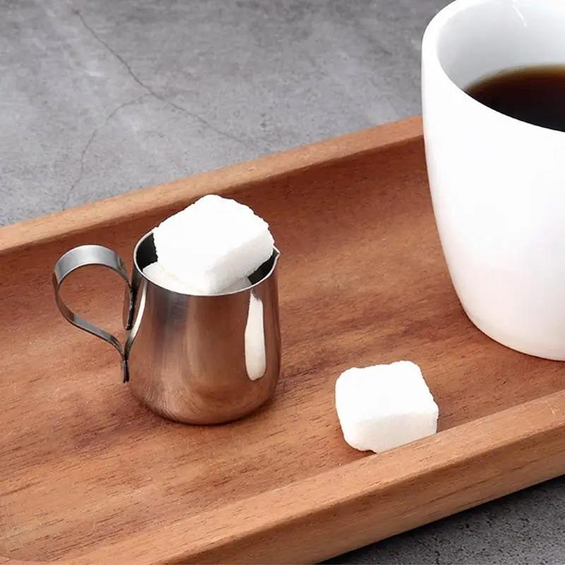Roestvrij Staal Koffiemelk Opschuimkan Maatbeker Met Schenktuit Espresso Roomkannetje Latte Art Beker Koffiebenodigdheden