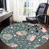 1PCHedgehog Garden Office Round Area Rug,  Mat Suitable For Office, Under Office Chairs Bedroom Living Room Home Decor, Room Deco