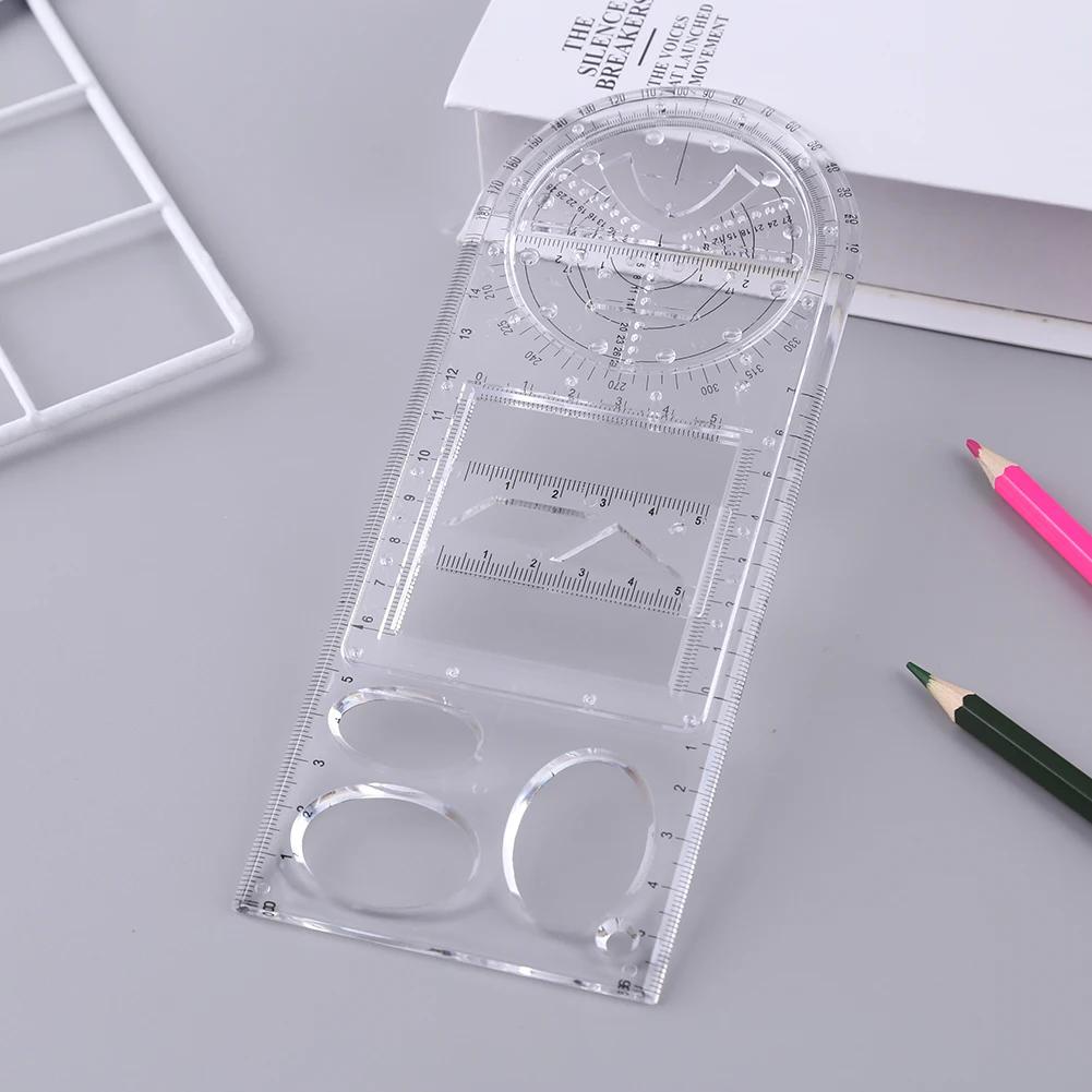 Rotatable Fast Drawing Template Ruler Art Design Construction Architect Stereo Geometry Ellipse Drafting Measuring Scale Ruler