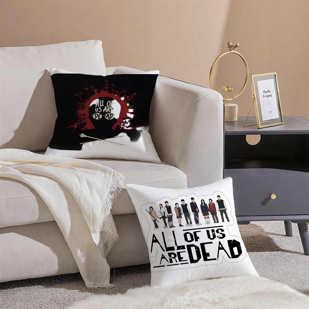 Korean Drama A-All Of Us Are Dead Cushion Cover Linen Pillowcase Soft For Sofa Bed Home Room Decor