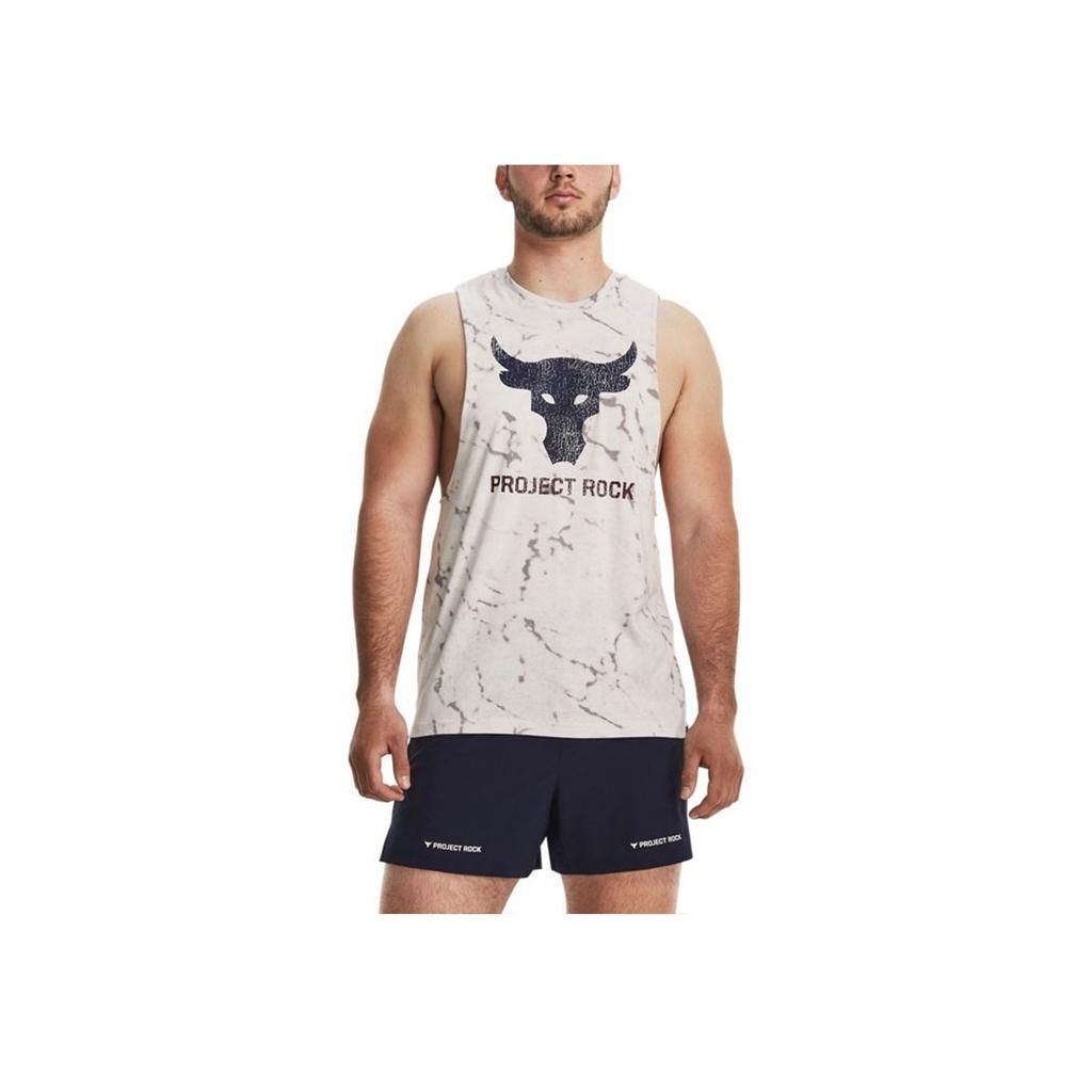 Under Armour Johnson Series Bokstavlogo Trykk Trenings Tanktopp Herre Topper Hvit 1373787-114