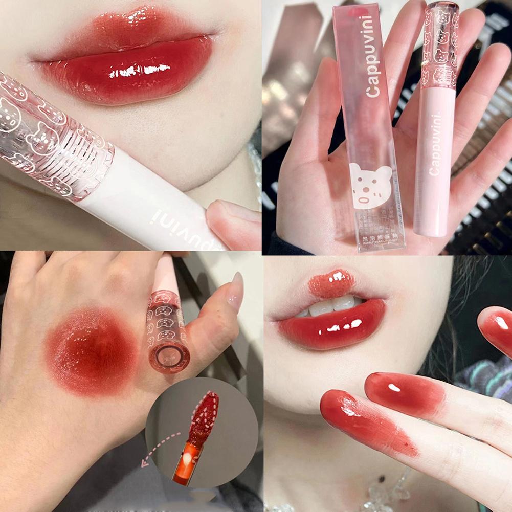 Зеркальный Водный Эффект Прозрачный Блеск для Губ Кремовая Текстура