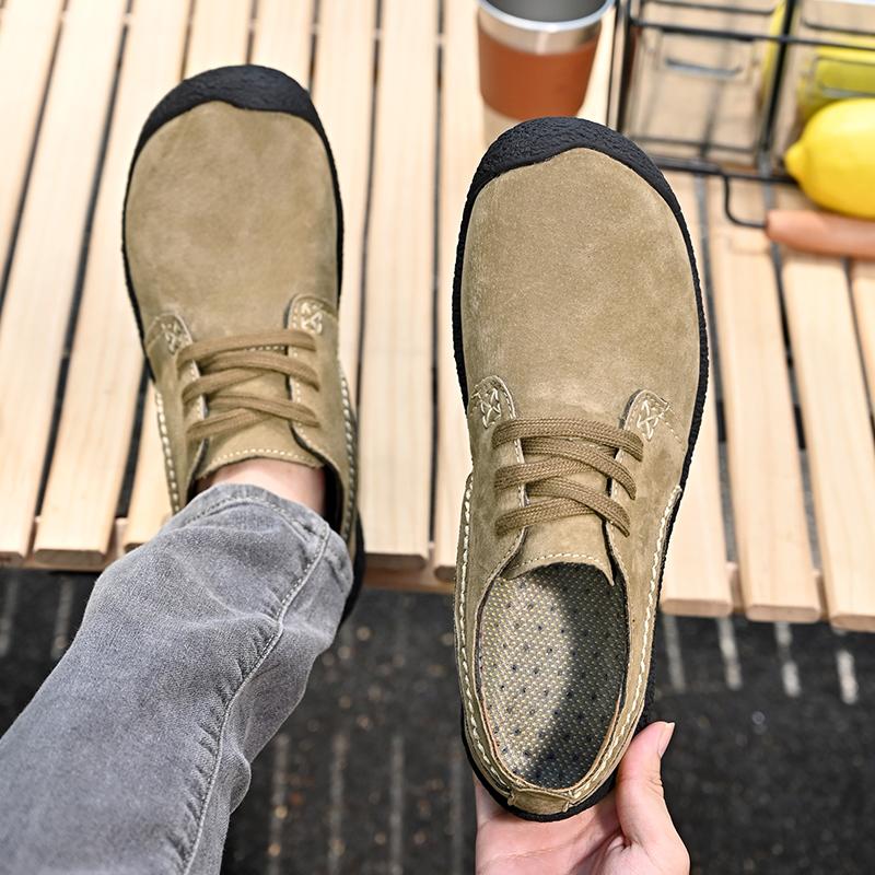 Men's Casual Shoes Sneakers Fashion Suede Leather Loafers Comfortable Flat Driving Shoes  De Hombre Large Size Men Shoes