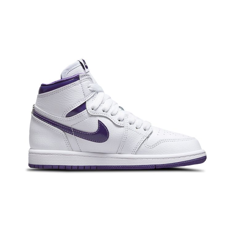 Dětské tenisky Air Jordan 1 Retro High OG PS Court Purple Bílé CU0449-151