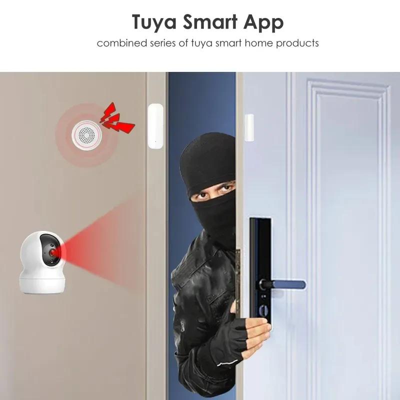 Tuya WiFi Door Sensor Window Sensor Smart Home Wireless Door Detector Door Open / Closed Alarm System for Alexa Google