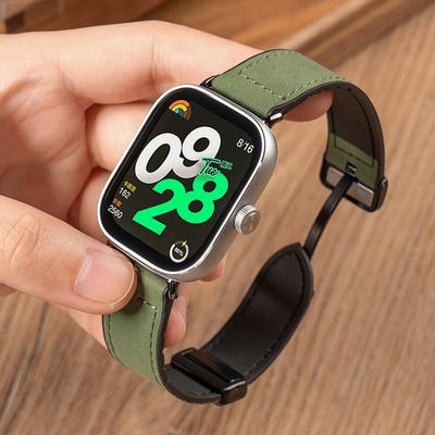 Siliconen + leren band voor Redmi Watch 4 magnetische armbandlus horlogebandband voor Xiaomi Mi Band 8Pro smartwatch polsband