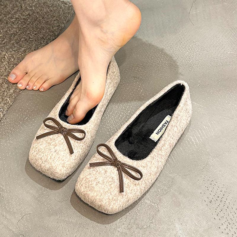 Fashion Flats Women Loafers Shoes Square Toe Flats Shallow Shoes Fashion Dress Autumn Cozy Sandals 2025 Casual New Sport Mujer Zapatos
