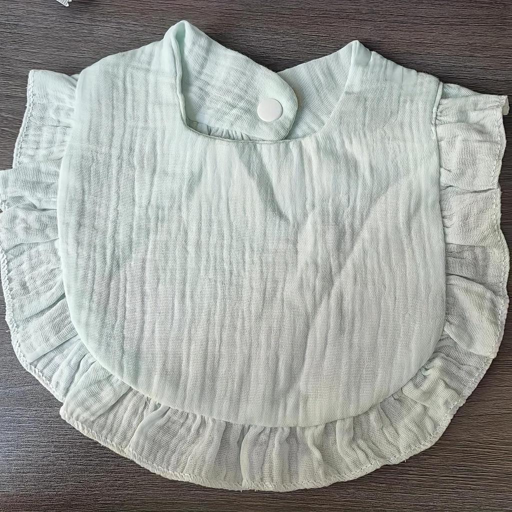 Květinový potisk Dětské bryndáčky Nastavitelné Zapínání Sliny Ručník Nařasený okraj Mušelín Bavlna Odříhnutí Tkaniny Duha A Grade Dívčí šátek na krmení