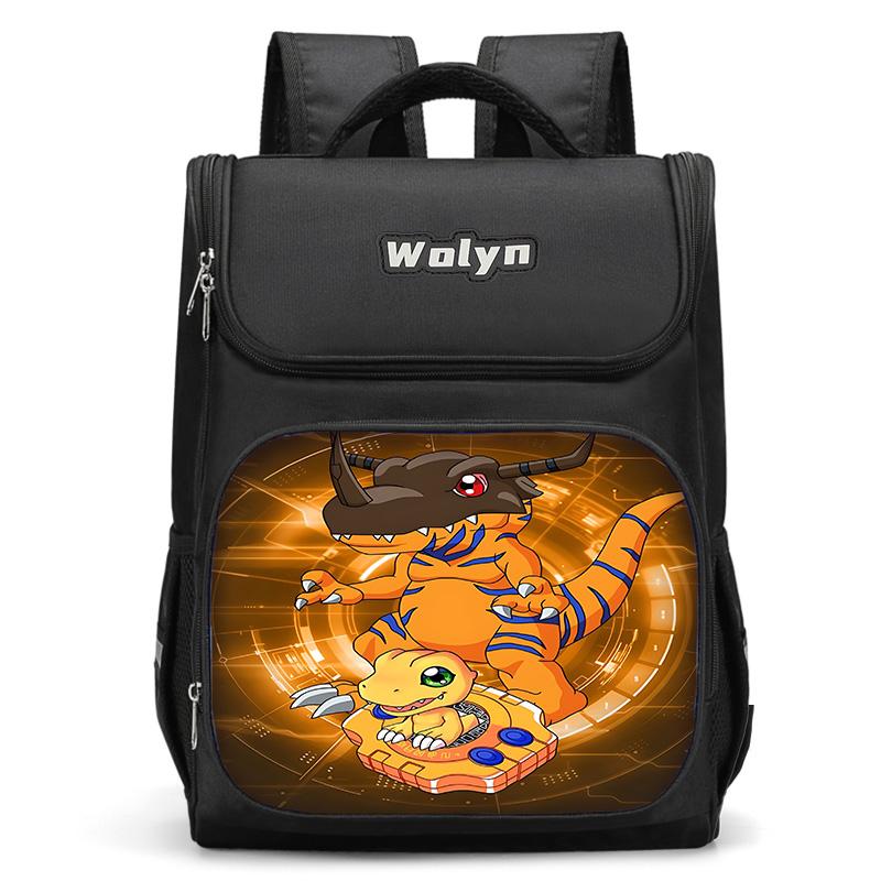 Cartoon Digimon Large Child Backpack Boy Girls School Bag for Men Women Traveling Backpack Durable and Multi Compartmen