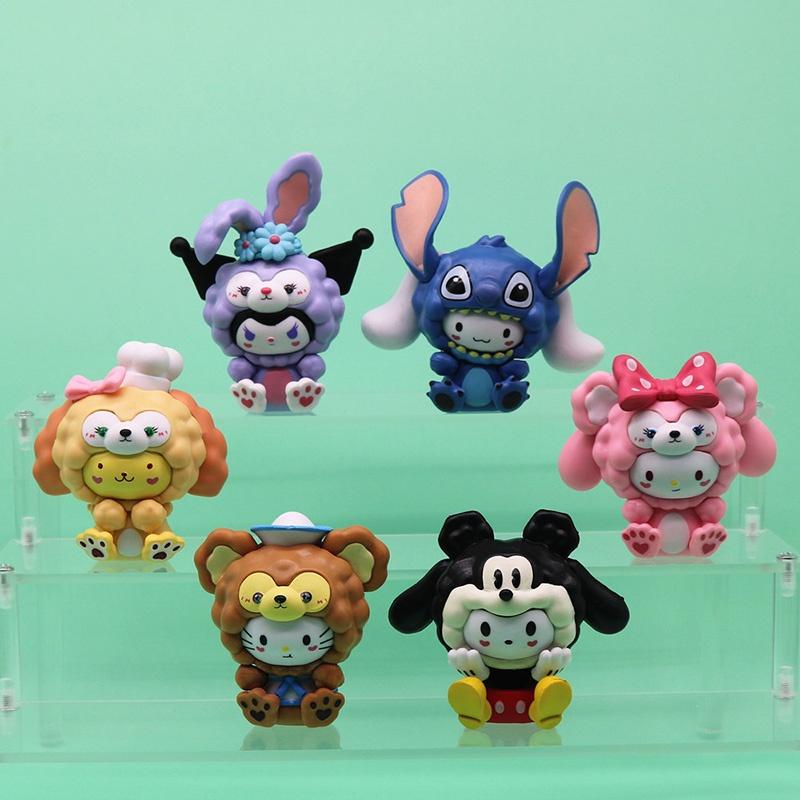 Cute Melede Cos Series Hello Kitty Collectible Toy Figure Pvc Material