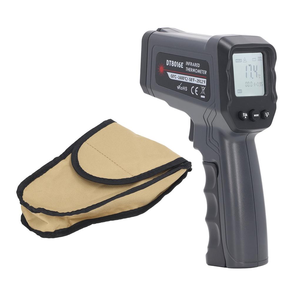 Handheld Thermometer 12:1 50:1 Measured Distance Ratio LCD Display Heat Temperature Meter Gauge Gun ‑50‑1600 Celsius