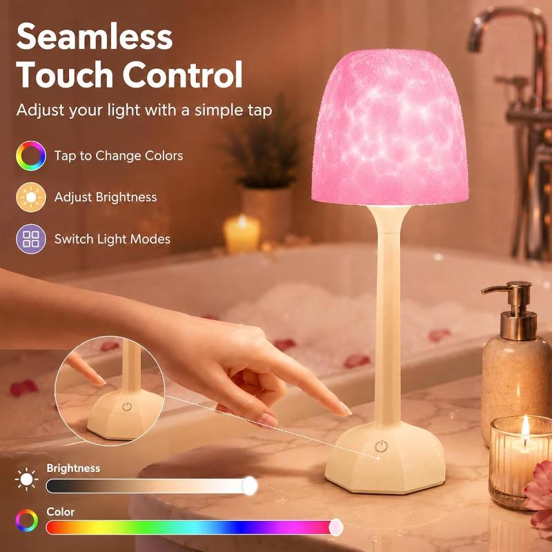 Lampada Impermeabile per Doccia Proiettore Onda Oceanica Luce Galassia Boreale 16 Colori RGB Ricaricabile Telecomando Lampada LED per Doccia Vasca da Bagno Decorazione