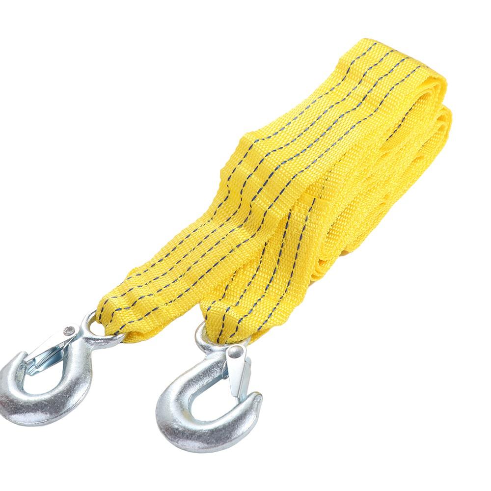 Heavy Duty Car Tow Cable 300/400cm High Strength Trailer Rope Durable 3 Ton 5 Ton Emergency Steel Cable Towing Strap