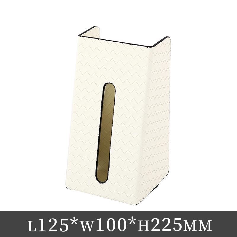Nordic Art Leather Tissue Box - Vertical Luxury Napkin Holder for Home or Hotel Decor.