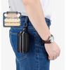 Genuine Leather Key Holder with Double Zipper, Large Capacity, Multi-functional Card Holder, Coin Purse & Key Case for Home Use