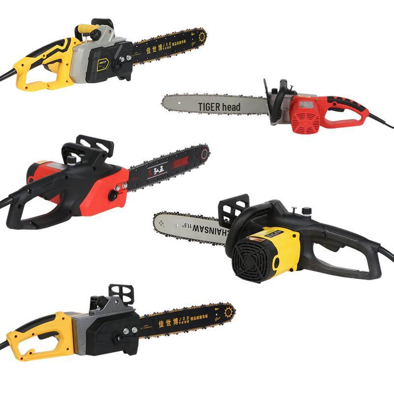 High-Power Portable Electric Chainsaw for Home Woodworking