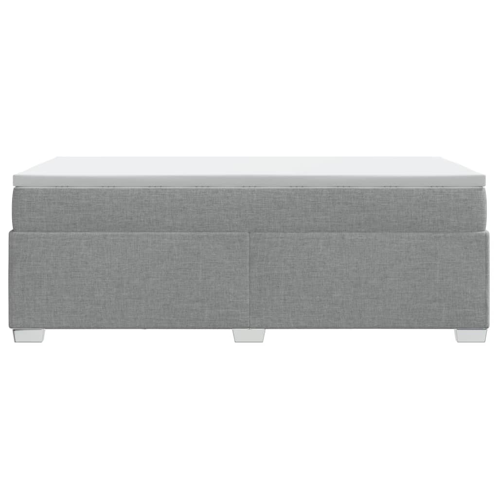 Vidaxl Letto Continentale Con Materasso, Grigio Chiaro, Tessuto, 80X200 Cm