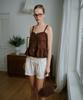 GREENBUTTER Pintuck Lace Trim Shorts (Ivory)