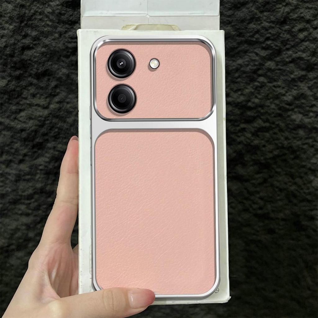 Premium Executive Leather Case for Xiaomi POCO M7 Pro 5G Large Window Lens Protector Cover