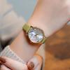 Authorized Dealer [OLIVIA BURTON] Olivia Burton Women's Watch 24000228 Illustrated Floral Midi Ivory Gold Sage Green Leather