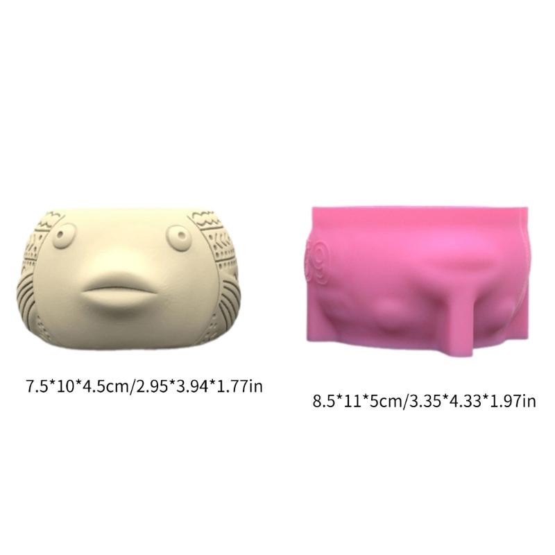 Creative Silicone Planter Mold Unique Succulent Vase Molds Fish Shape Flexible Silicone Molds Gift for Craft Enthusiasts