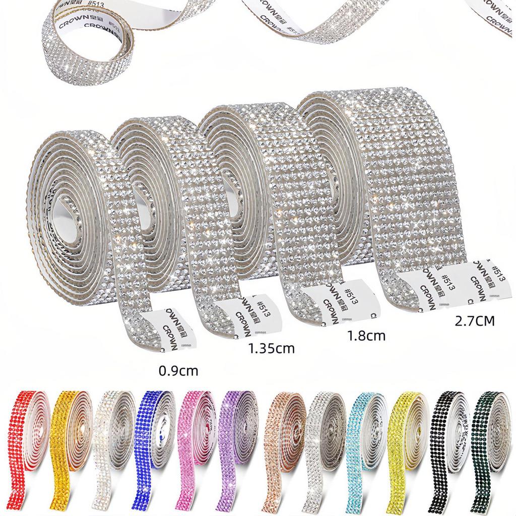 Samoprzylepne paski z kryształkami: Akcesoria DIY do biżuterii, dekoracji samochodowych i rękodzieła